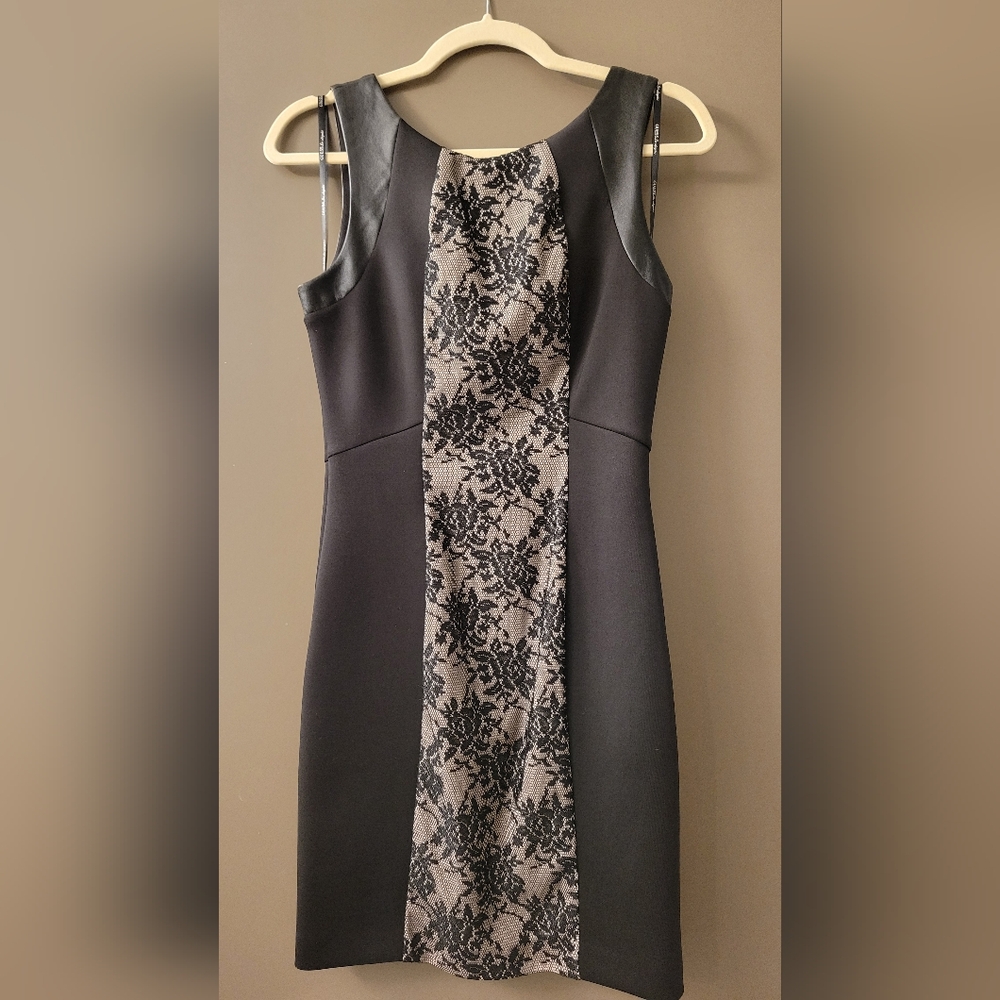 Guess Black/Nude Floral Cocktail Dress, Size 4, NWOT